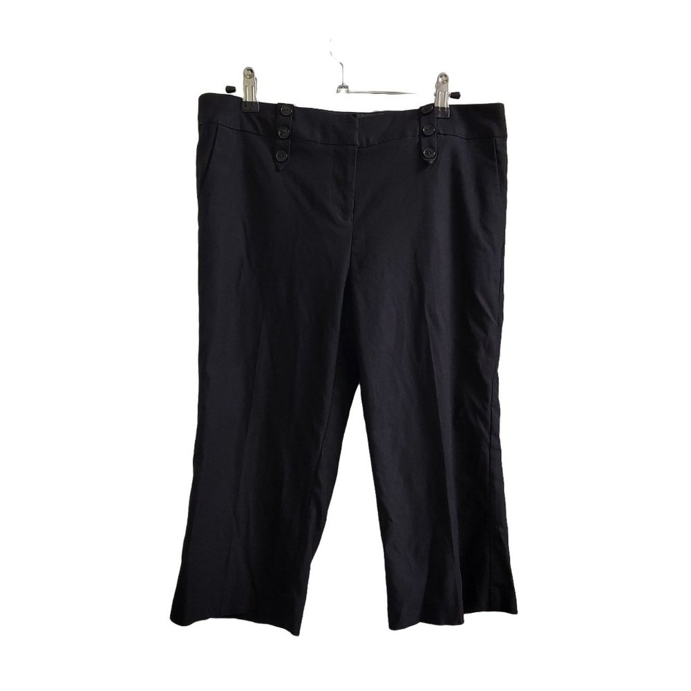 Soho Apparel LTD Black Mid Rise Cropped Dress Pants Women's Petite 10P 1032